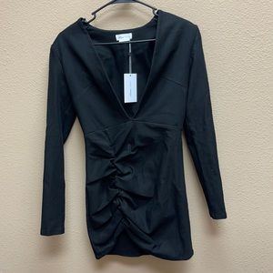 Lovers + Friends black Lon sleeve dress